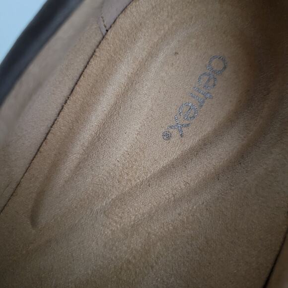 Aetrex Karina Women's Size 10 Leather Monk Strap Loafer Taupe Adjustable Flat - Picture 8 of 13